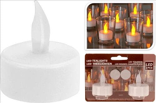 Fyrfadslys 2 Stk. M/batt