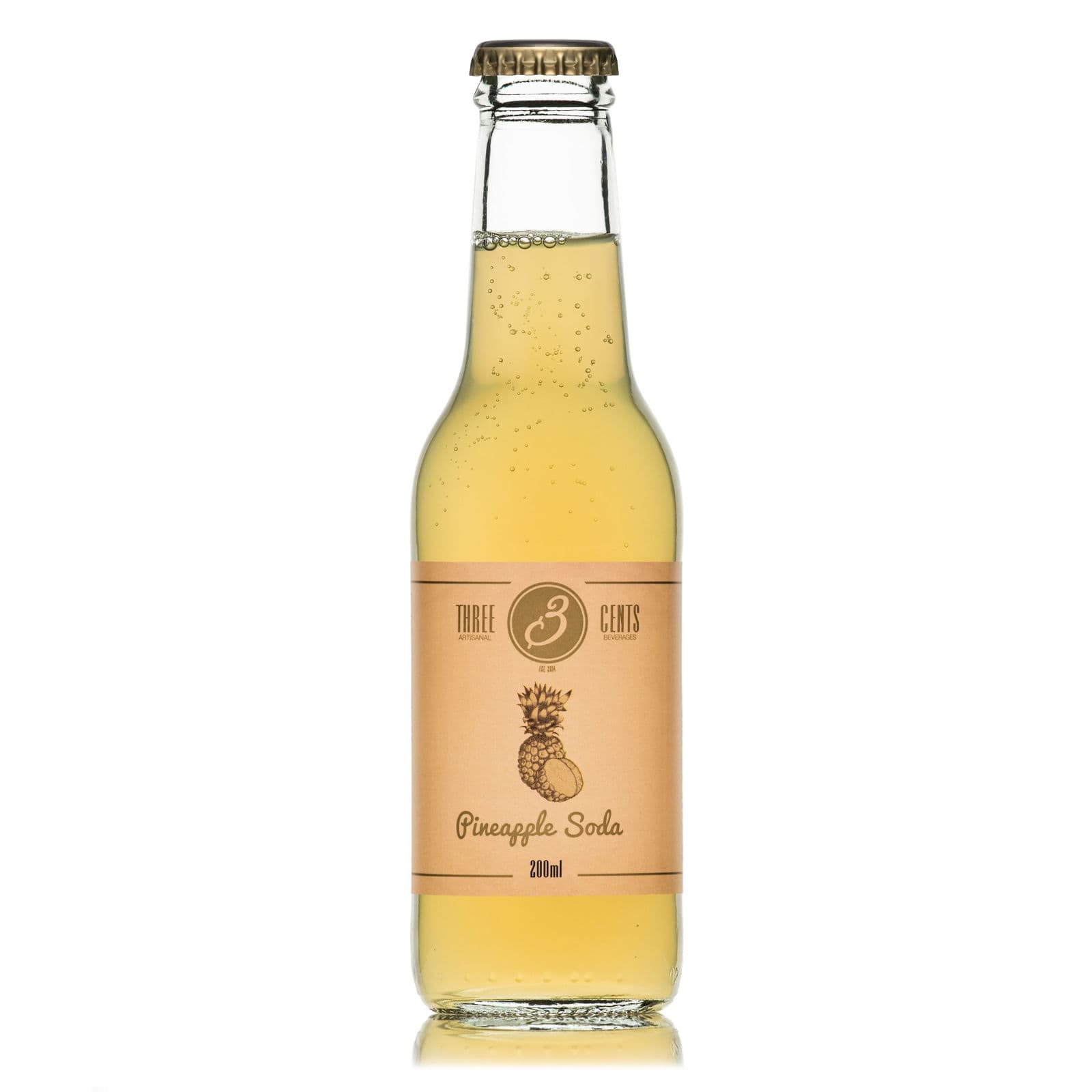 Three Cents Ananas Sodavand 24x20cl +Pant