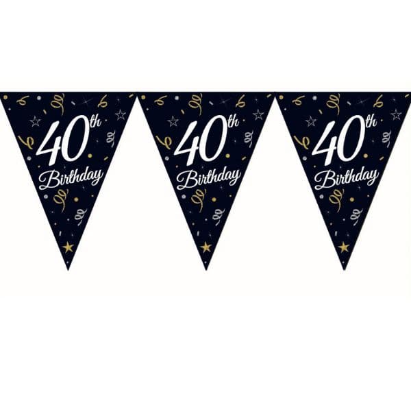 Beauty&Charm Papirguirlande Med Flag &quot;40&quot; 28 x 270 Cm